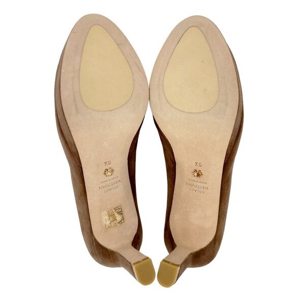 STUART WEITZMAN Larsa Suede Platform Pump in Taupe 6.5M - Picture 6 of 7